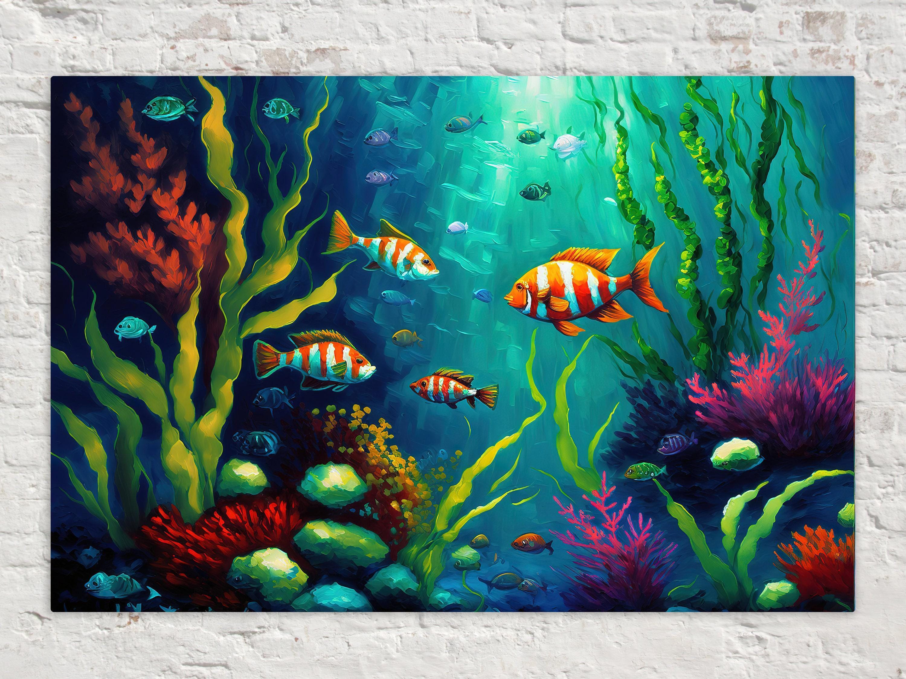 Fish Canvas Art – Vibrant Underwater Wall Art With Scratch Resistant Coating