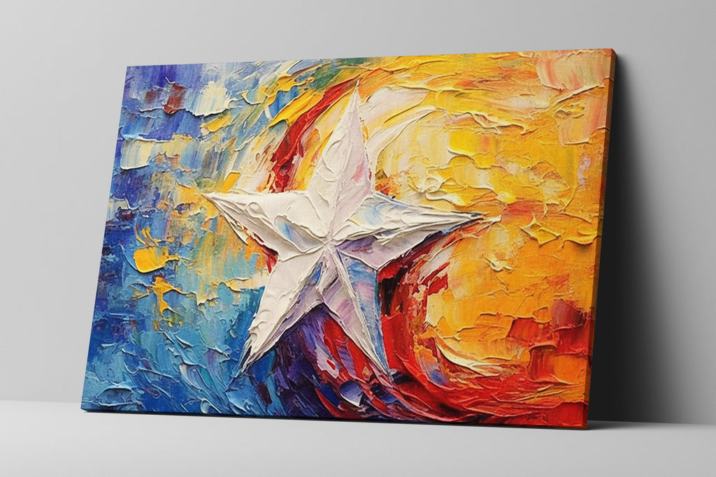 Texas Flag Wall Art – Lone Star Canvas | Wood Framed, UV Coated Print