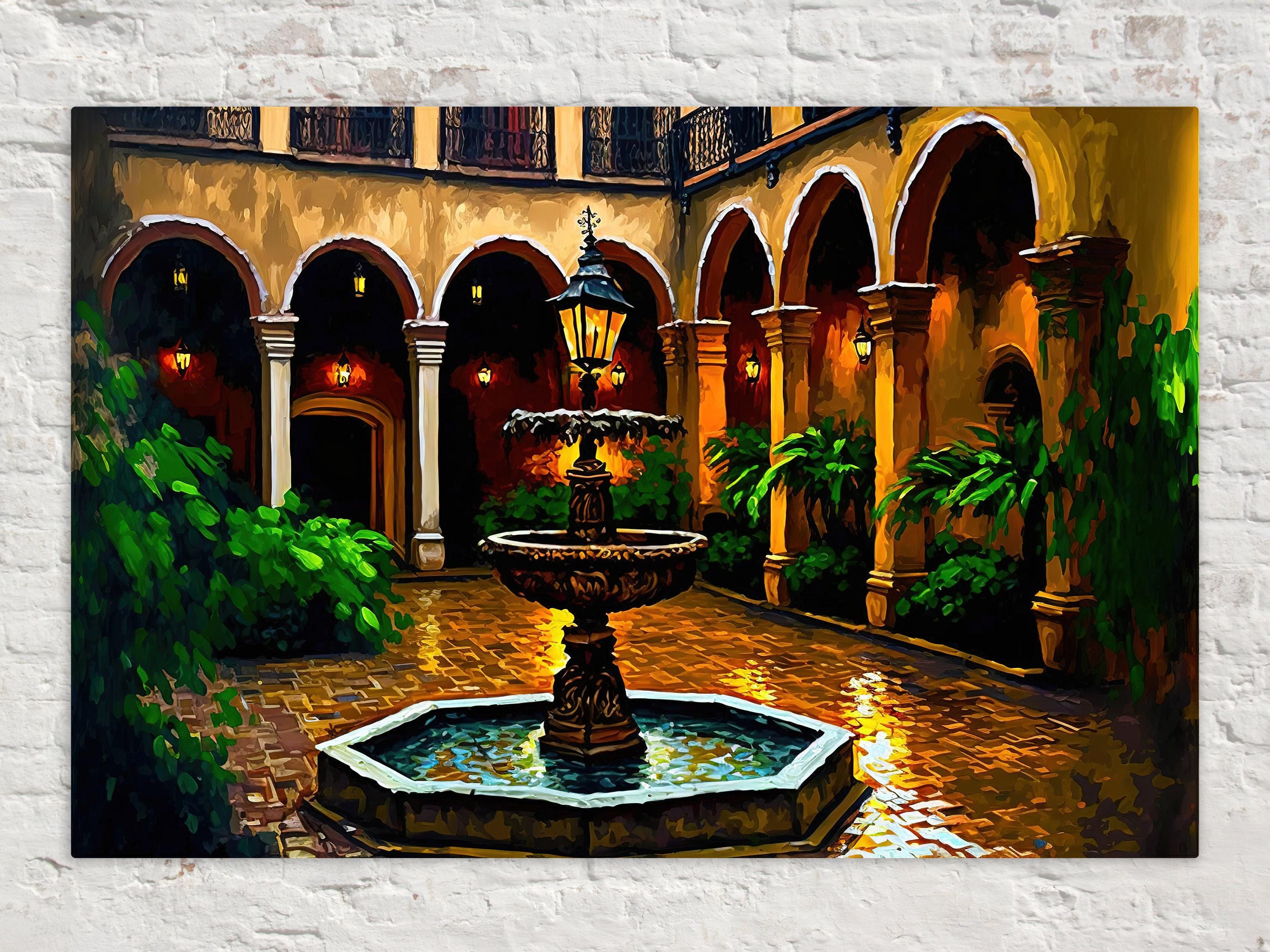 New Orleans Canvas Art - French Quarter Painting | Bourbon Street Giclee Print