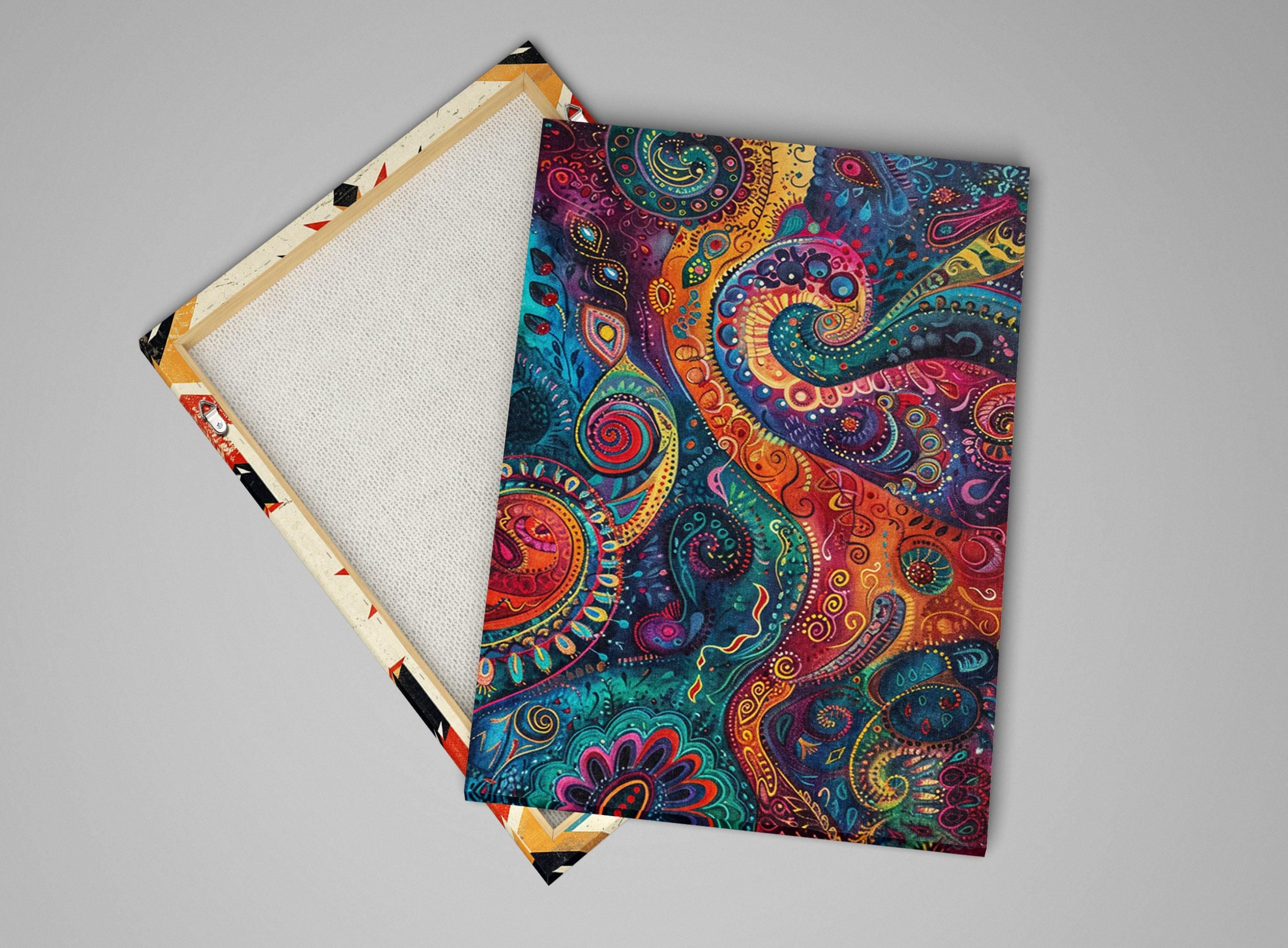 Bohemian Abstract Canvas - Large Wall Art | Gallery Wrapped Canvas, Ready to Hang