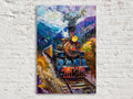 Vintage Train Painting – Classic Locomotive Art on Extra Large Canvas Print