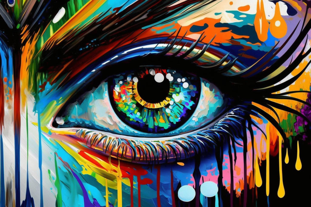 Eye Wall Art - Colorful Canvas Print | Vibrant Pop Art Decor, Bold Statement