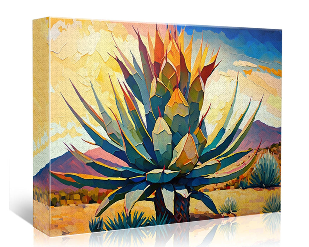 Southwest Wall Art – Agave Canvas Art Desert Landscape Print on Large Gallery Canvas