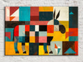 Mid Century Modern Art - Donkey Canvas Print | Retro Wall Art, Gallery Wrapped Canvas