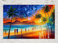 Hawaii Beach Canvas Print - Paradise Oil Painting With Vibrant Coastal Art