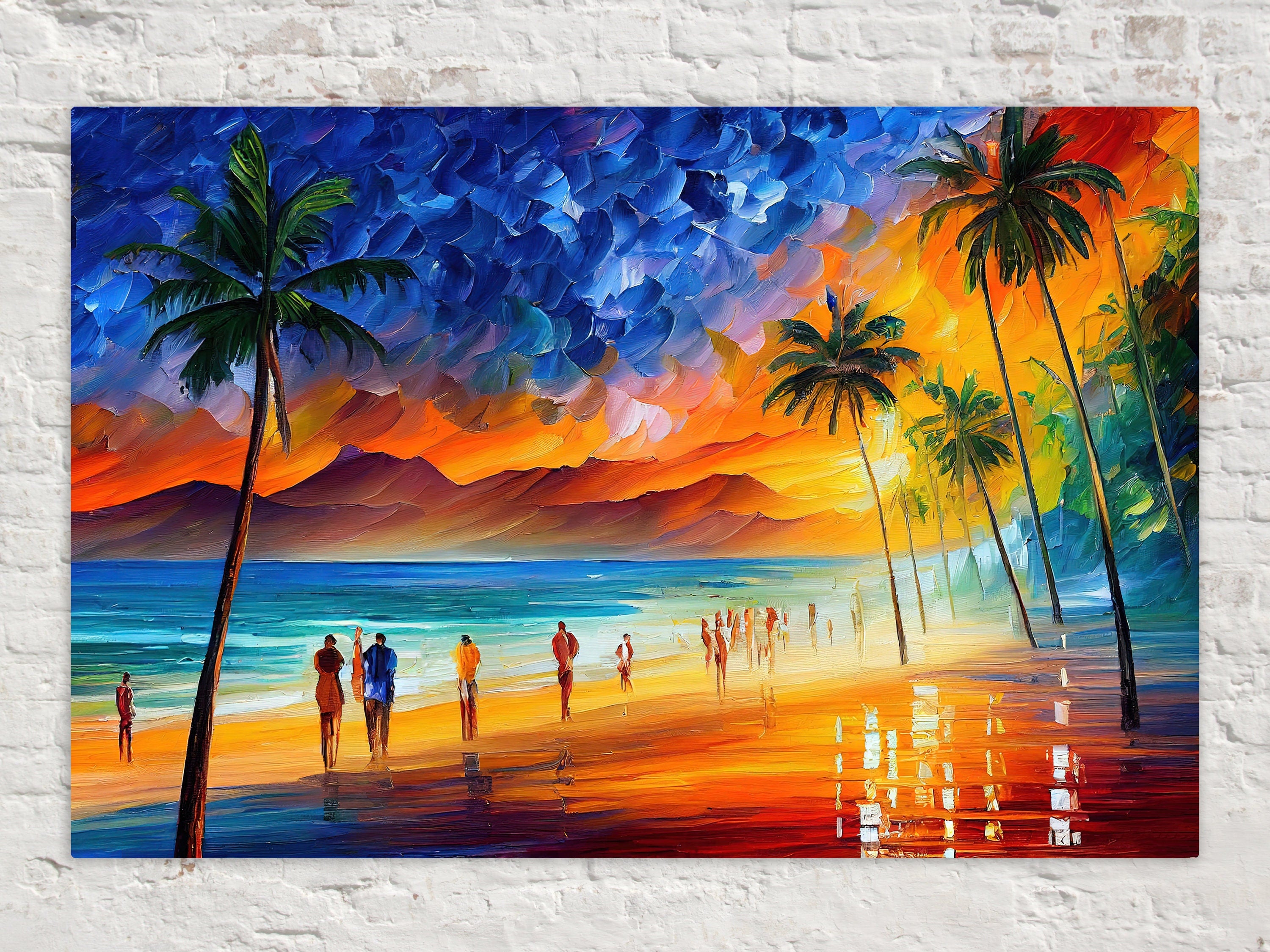 Hawaii Beach Canvas Print - Paradise Oil Painting With Vibrant Coastal Art