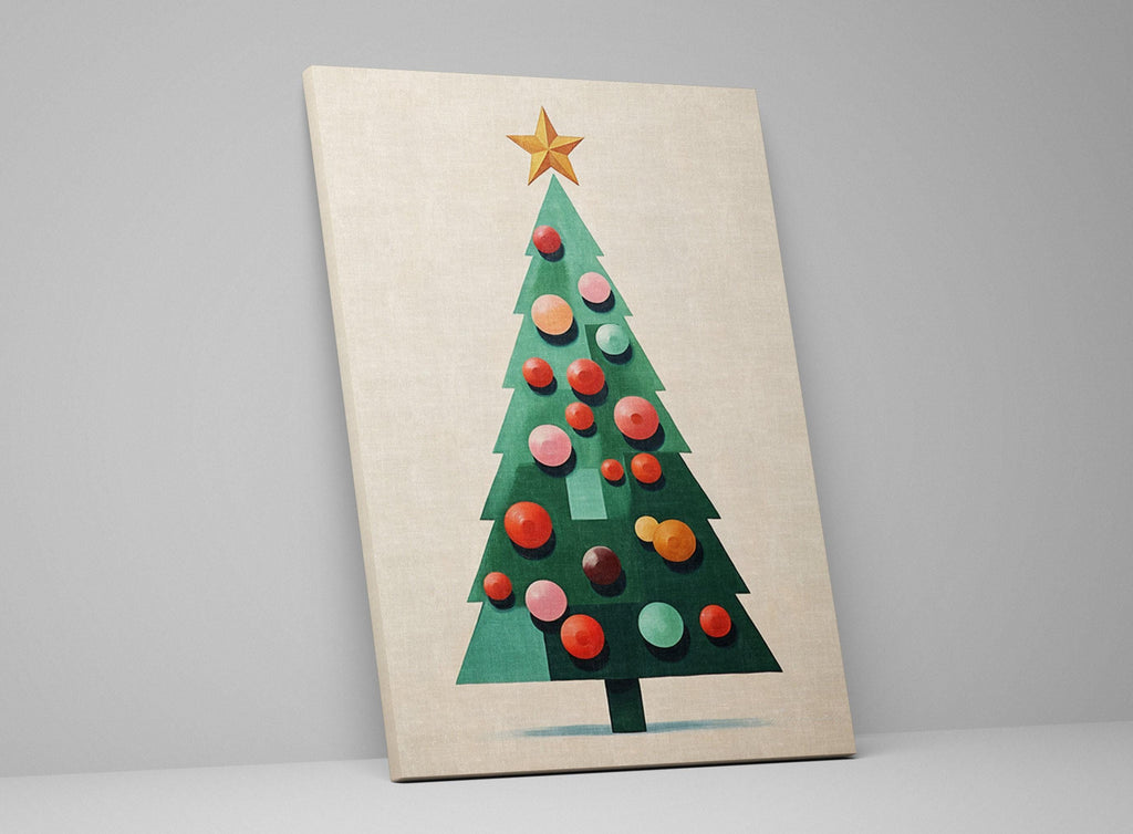 Minimalist Christmas Art - Extra Large Gallery Wrapped Canvas | Peaceful Holiday Wall Decor