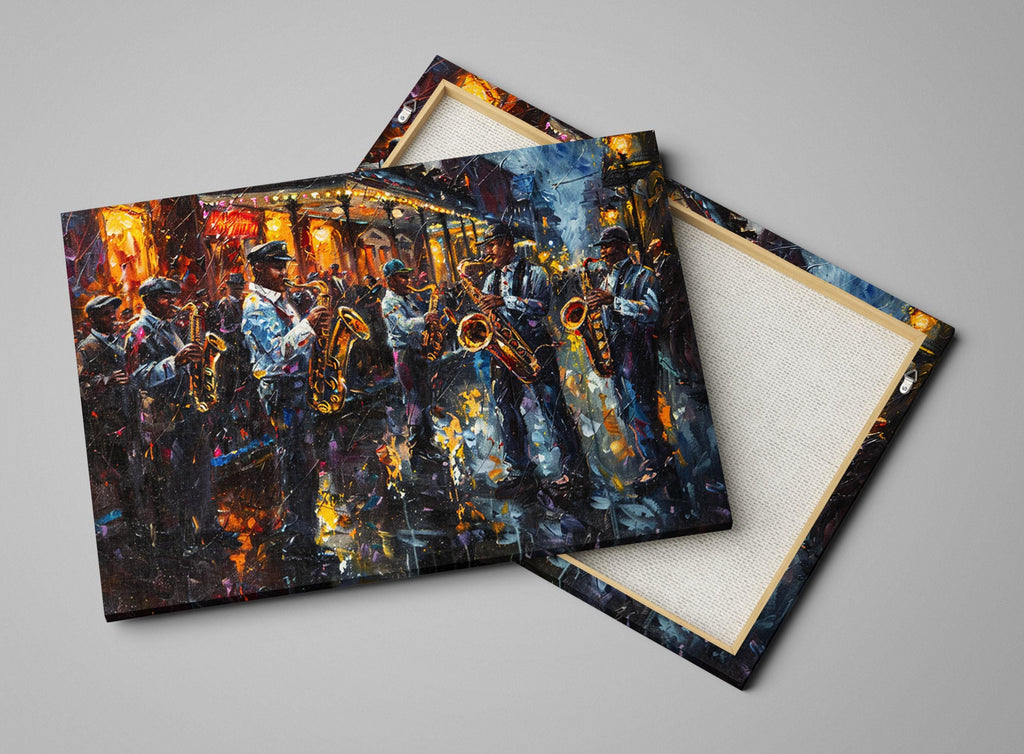 New Orleans Jazz Art – Bourbon Street Painting | Large Canvas Art, Gallery Wrapped
