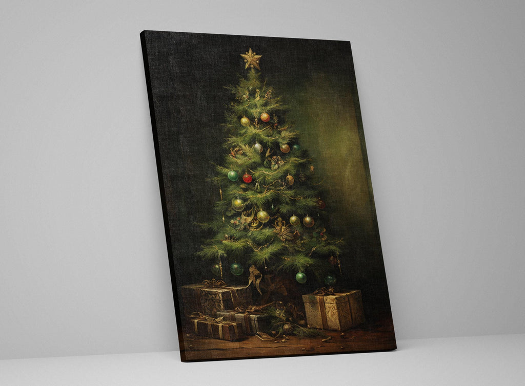 Rustic Christmas Tree Art - Extra Large Canvas Print | Ready to Hang Wall Art