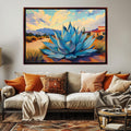 Blue Agave Canvas Print - Desert Wall Art | Framed Gallery Wrapped Ready to Hang
