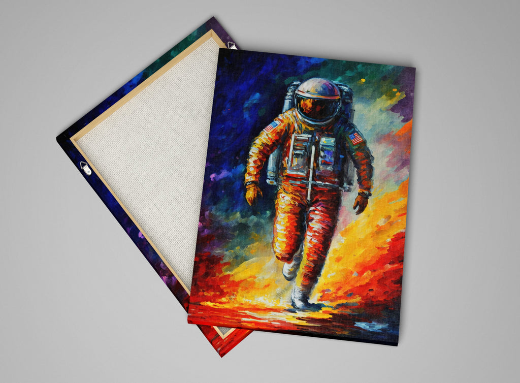 Astronaut Art Print – Moon Canvas Print | Gallery Wrapped Giclée Canvas, Ready to Hang
