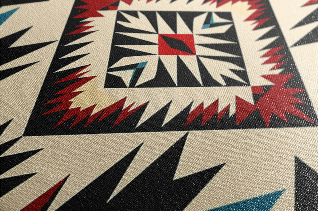 Native American Wall Decor - Extra Large Gallery Wrapped Canvas with Tribal Pattern Art