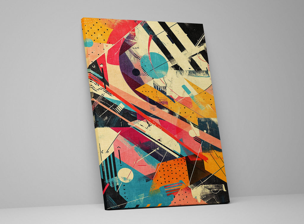 Retro Futurism Canvas – Large Abstract Wall Art | Gallery Wrapped, UV Coated Print