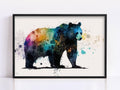 Graceful Black Bear: Watercolor Canvas Wall Art Print, Giclee Print on Gallery-wrapped Artist Canvas, Available in Extra Large Sizes