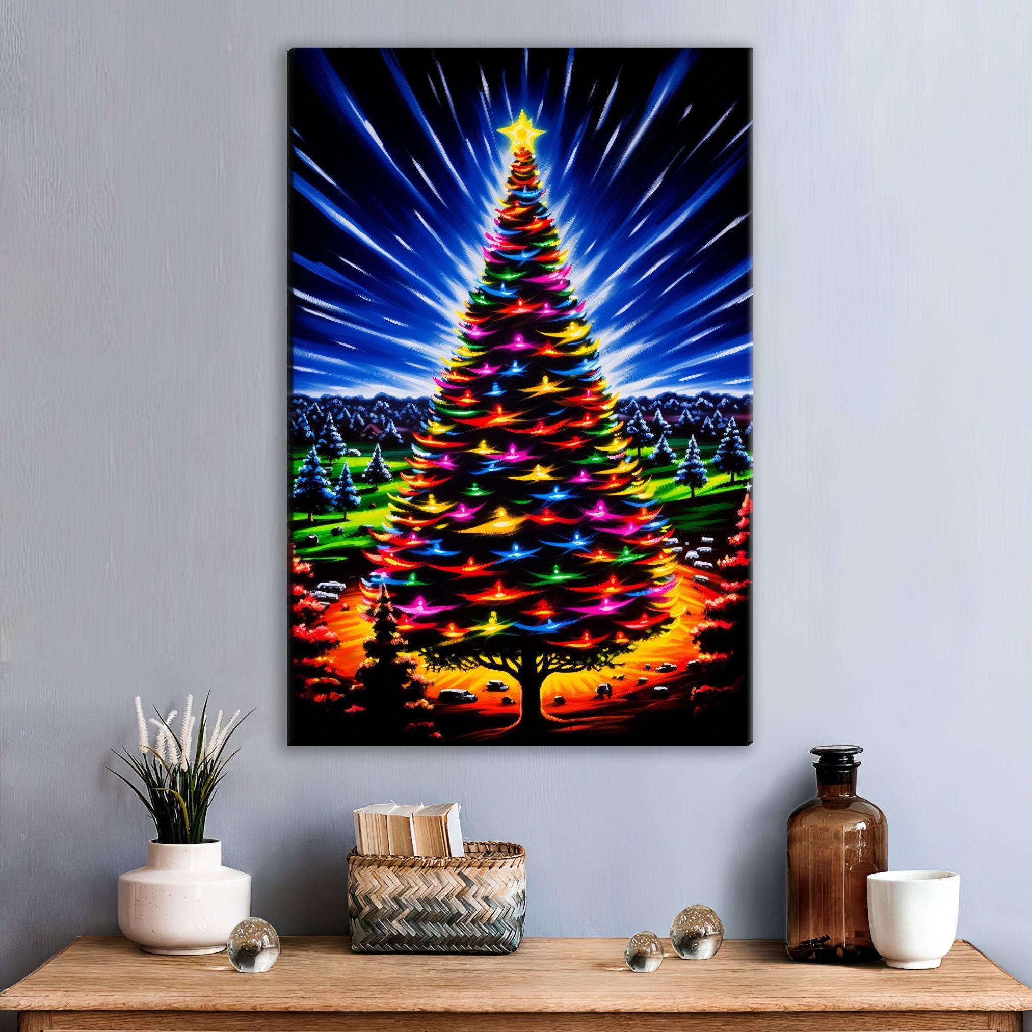 Christmas Tree Canvas - Festive Canvas Print | Gallery Wrapped, Ready to Hang Art