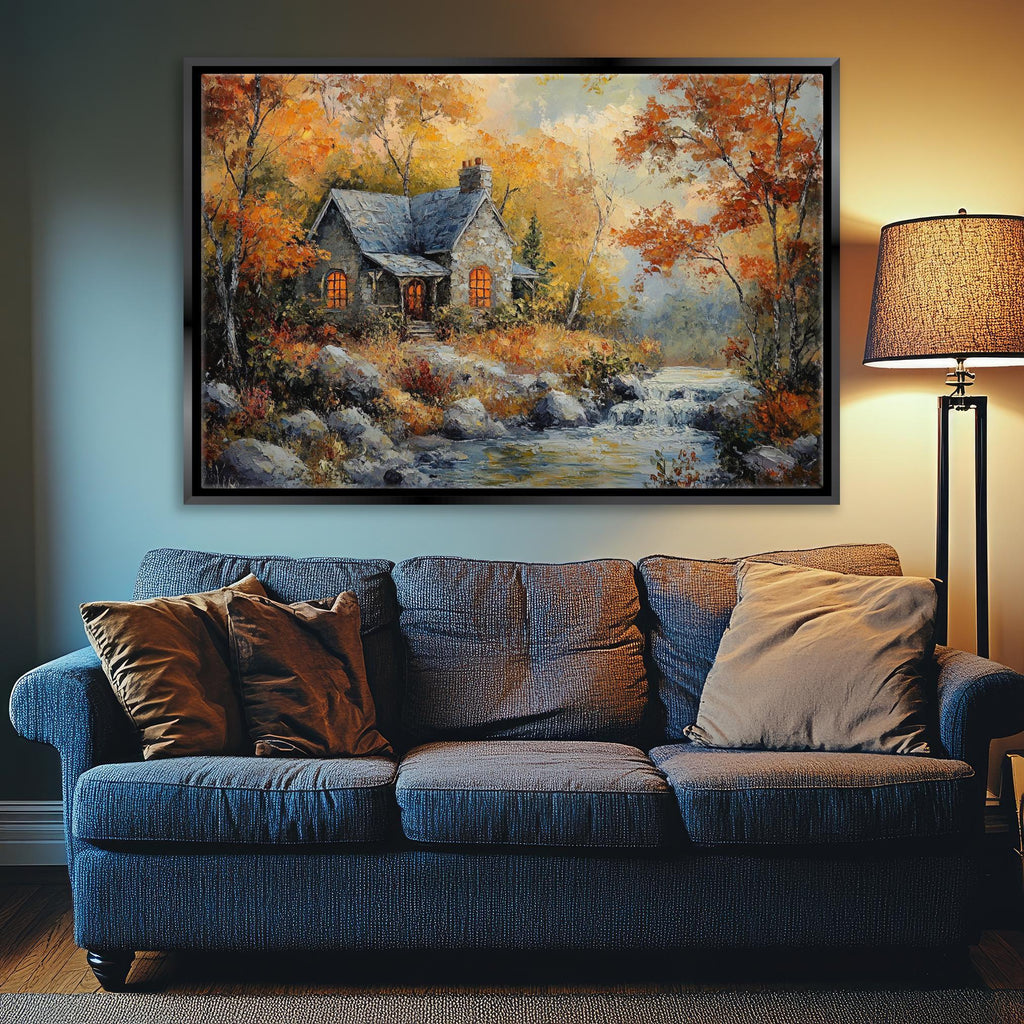 Extra Large Wall Art – Fall Landscape Art | Gallery Wrapped Canvas, Ready to Hang