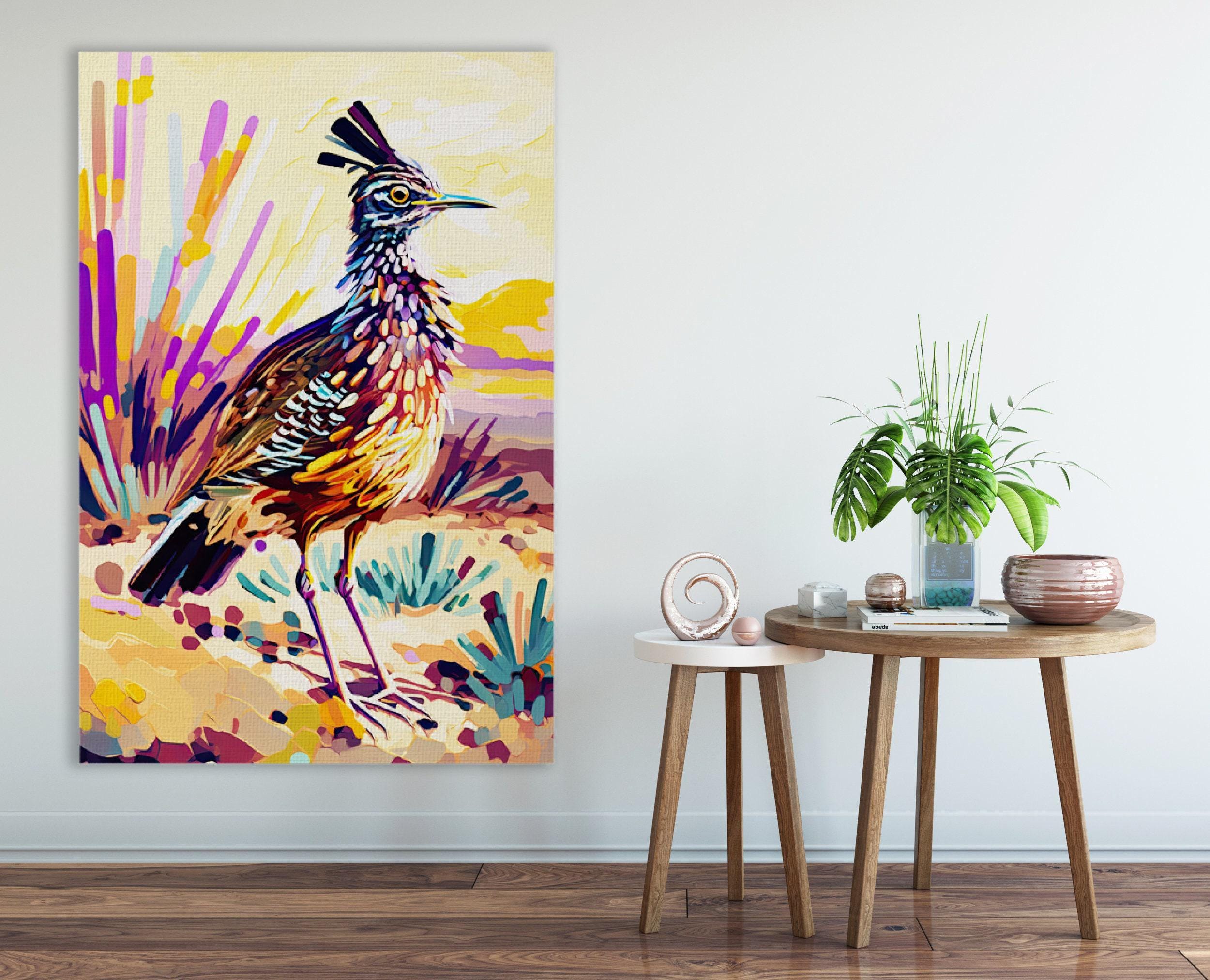Desert Roadrunner Art – Southwest Wildlife Canvas Print | Gallery Wrapped, Ready to Hang