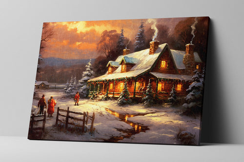Christmas Canvas Art – Festive Holiday Wall Decor | Large Gallery Wrapped Print