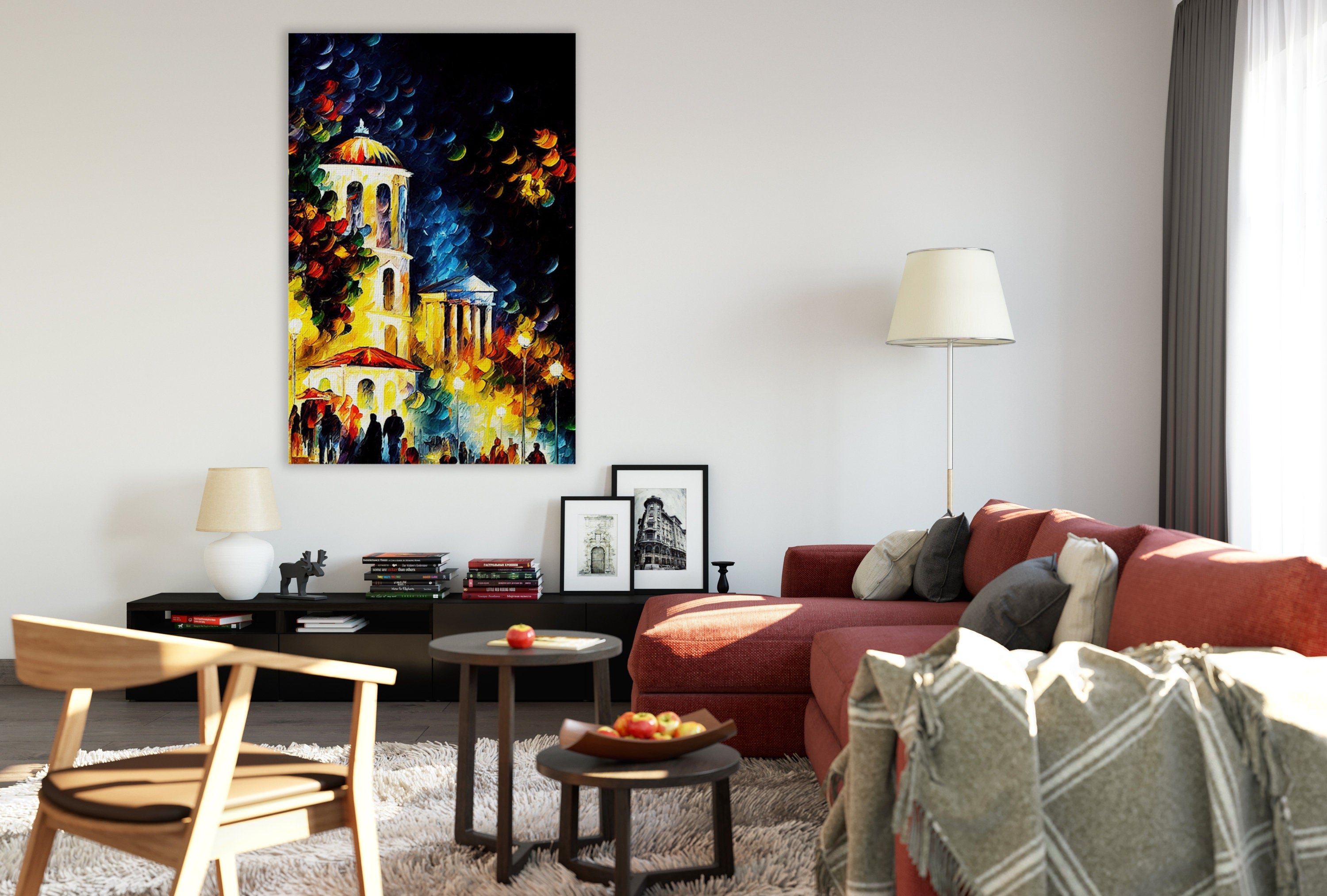 Athens Greece Canvas Print – Greek Wall Art With Wooden Frame, Gallery Ready