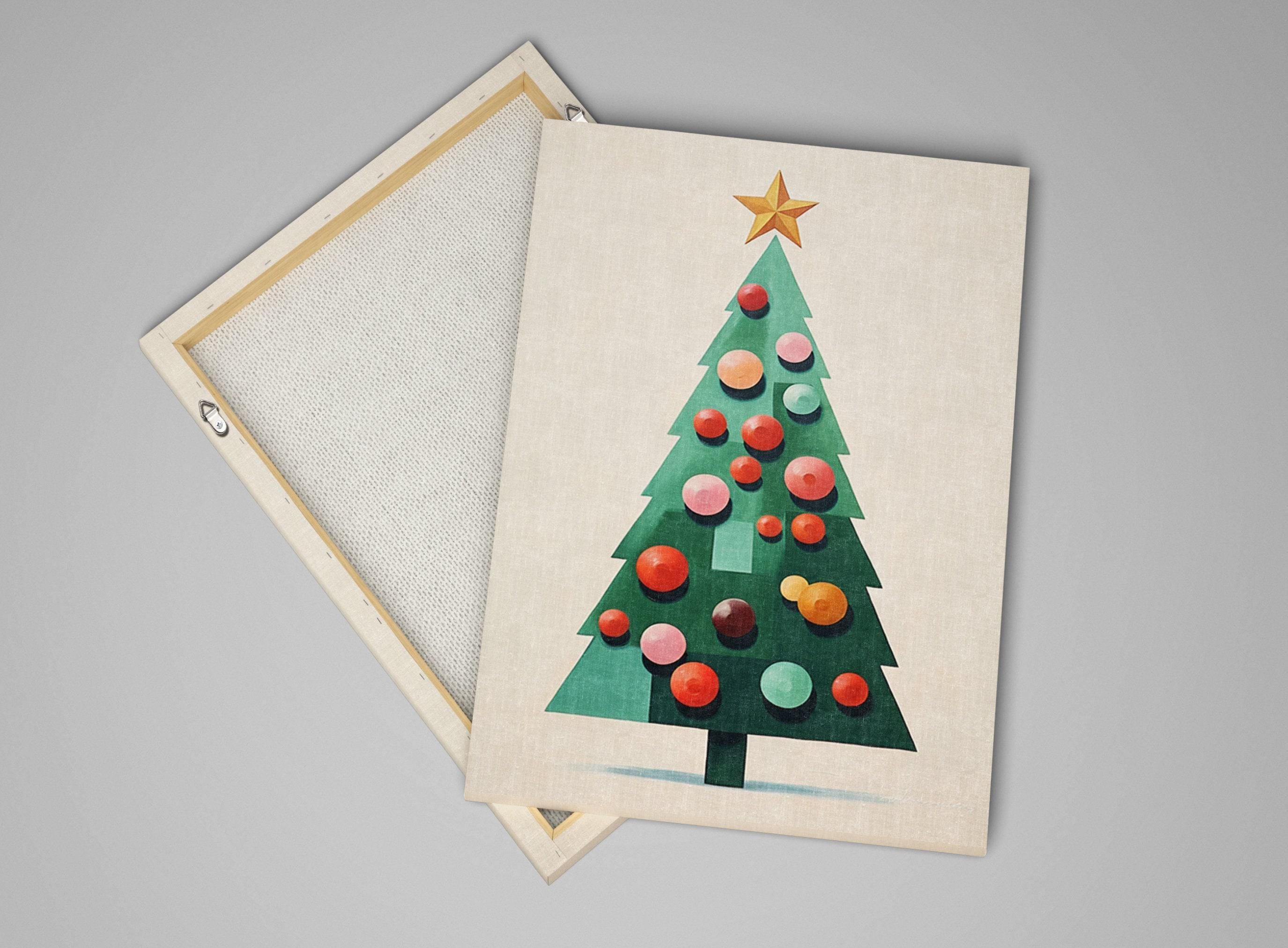Minimalist Christmas Art - Extra Large Gallery Wrapped Canvas | Peaceful Holiday Wall Decor