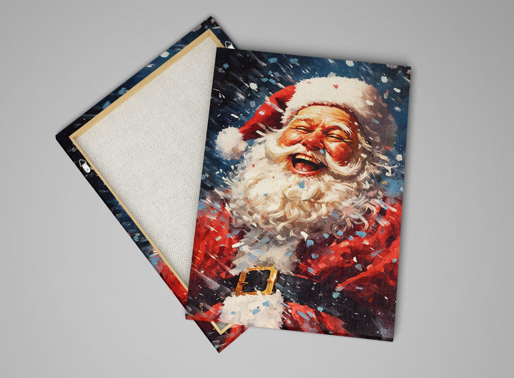 Santa Canvas Print | Classic Christmas Decor on Giclee Canvas - Ready to Hang Holiday Wall Art