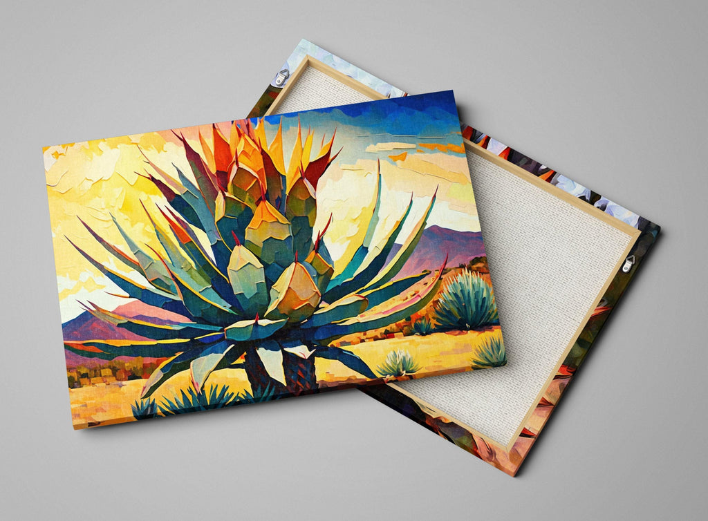 Southwest Wall Art – Agave Canvas Art Desert Landscape Print on Large Gallery Canvas