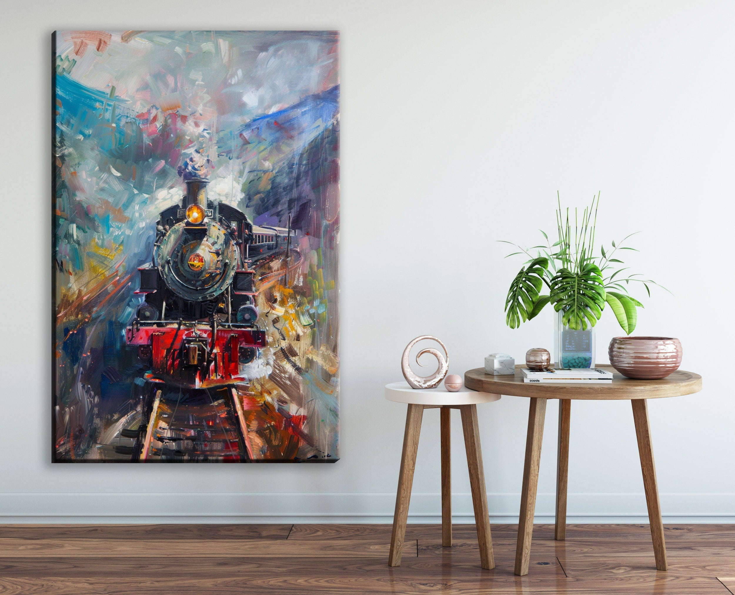 Train Wall Art – Vintage Train Canvas | Gallery Wrapped Canvas, Ready to Hang