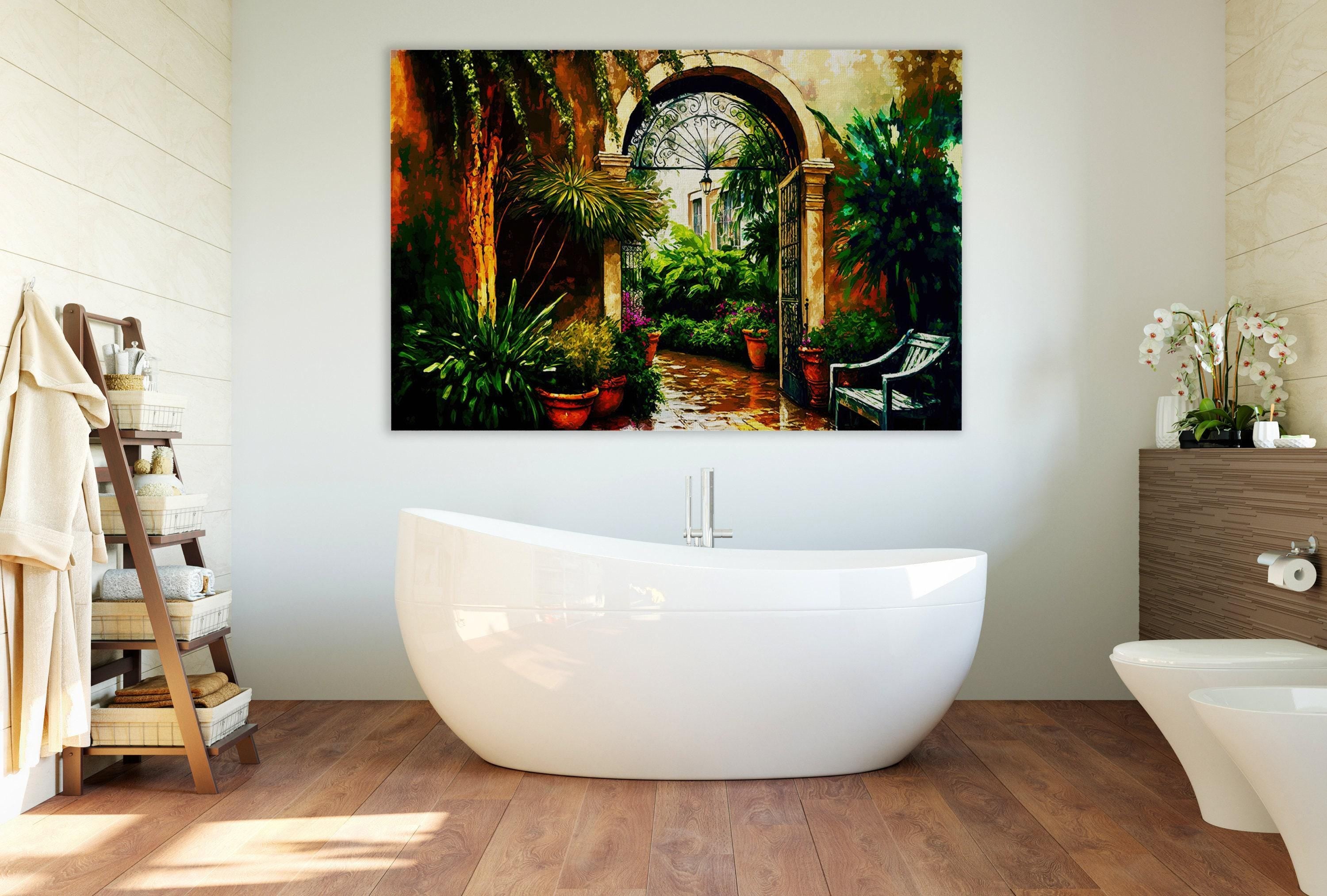 New Orleans Canvas Art – French Quarter Painting With Rainy Day Urban Street Scene