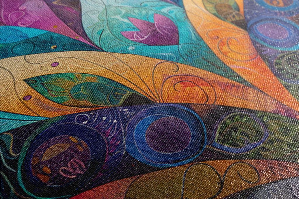 Bohemian Wall Art - Boho Flower Canvas on Gallery Wrapped Canvas | Large Vibrant Print