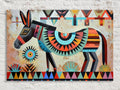 Tribal Donkey Portrait - Southwest Donkey Art on Large Gallery Wrapped Canvas