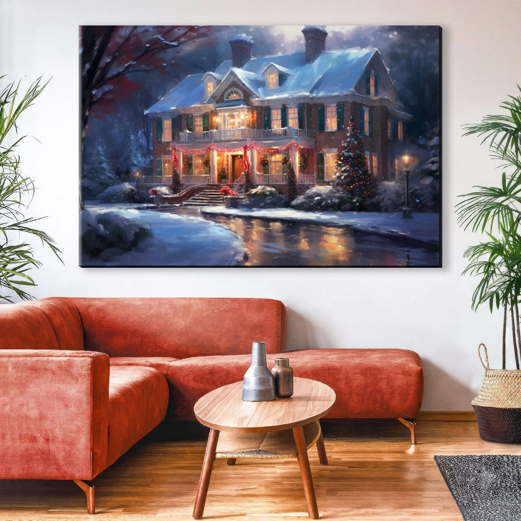Christmas Canvas Art | Winter Wonderland Holiday Wall Decor - Scratch Resistant Extra Large Canvas Print