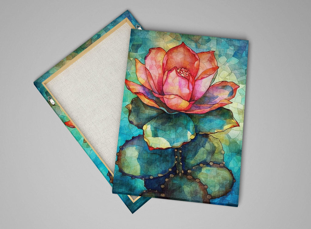 a vibrant painting of a large, colorful flower with a lot of detail and texture.