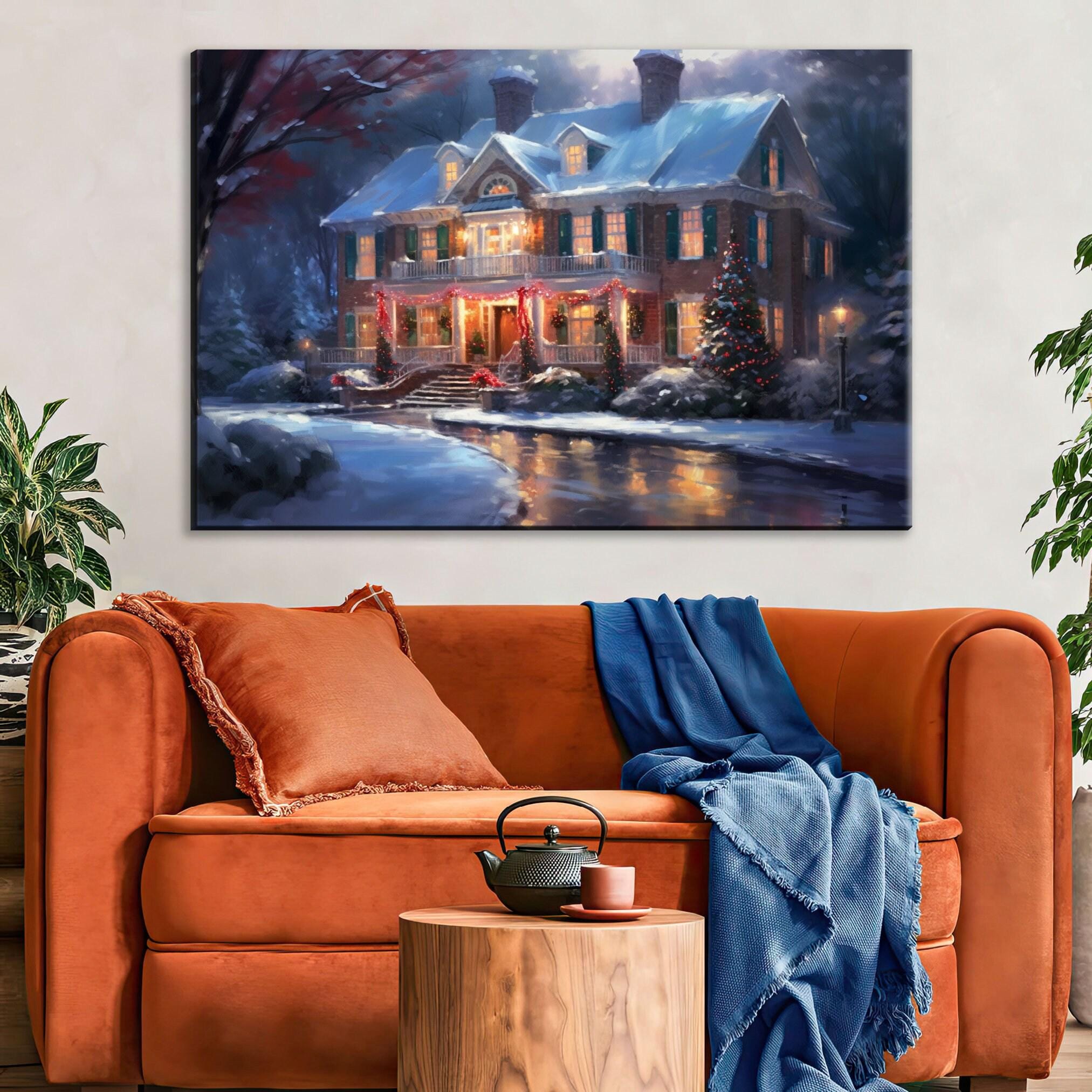 Christmas Canvas Art | Winter Wonderland Holiday Wall Decor - Scratch Resistant Extra Large Canvas Print