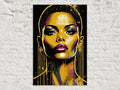 Black Woman Art – African Gold Canvas Print | Vibrant Wall Art, Gallery Ready