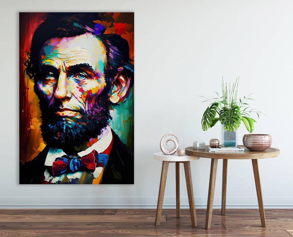 Abe Lincoln Canvas Art - Historical Painting Reproduction | Gallery Ready President Artwork