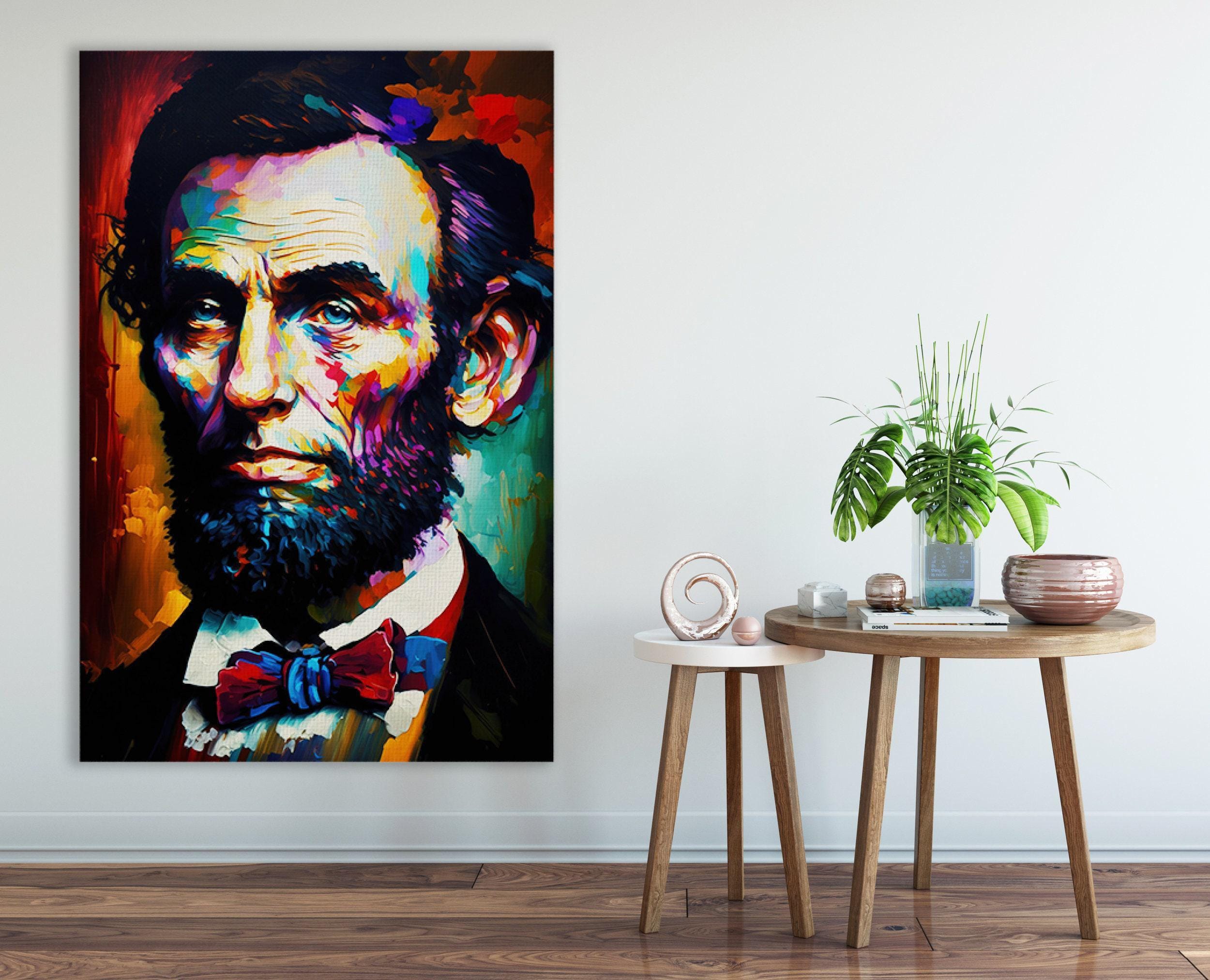 Abe Lincoln Canvas Art - Historical Painting Reproduction | Gallery Ready President Artwork