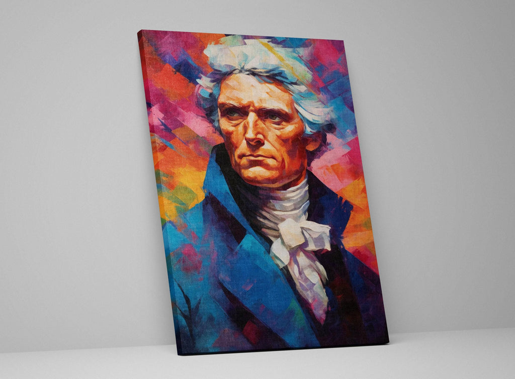 Thomas Jefferson Art - Gallery Wrapped Canvas Print | Ready to Hang Historical Wall Decor