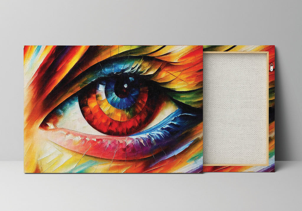 Eye Canvas Print – Vibrant Colorful Art on Large Gallery Ready Canvas