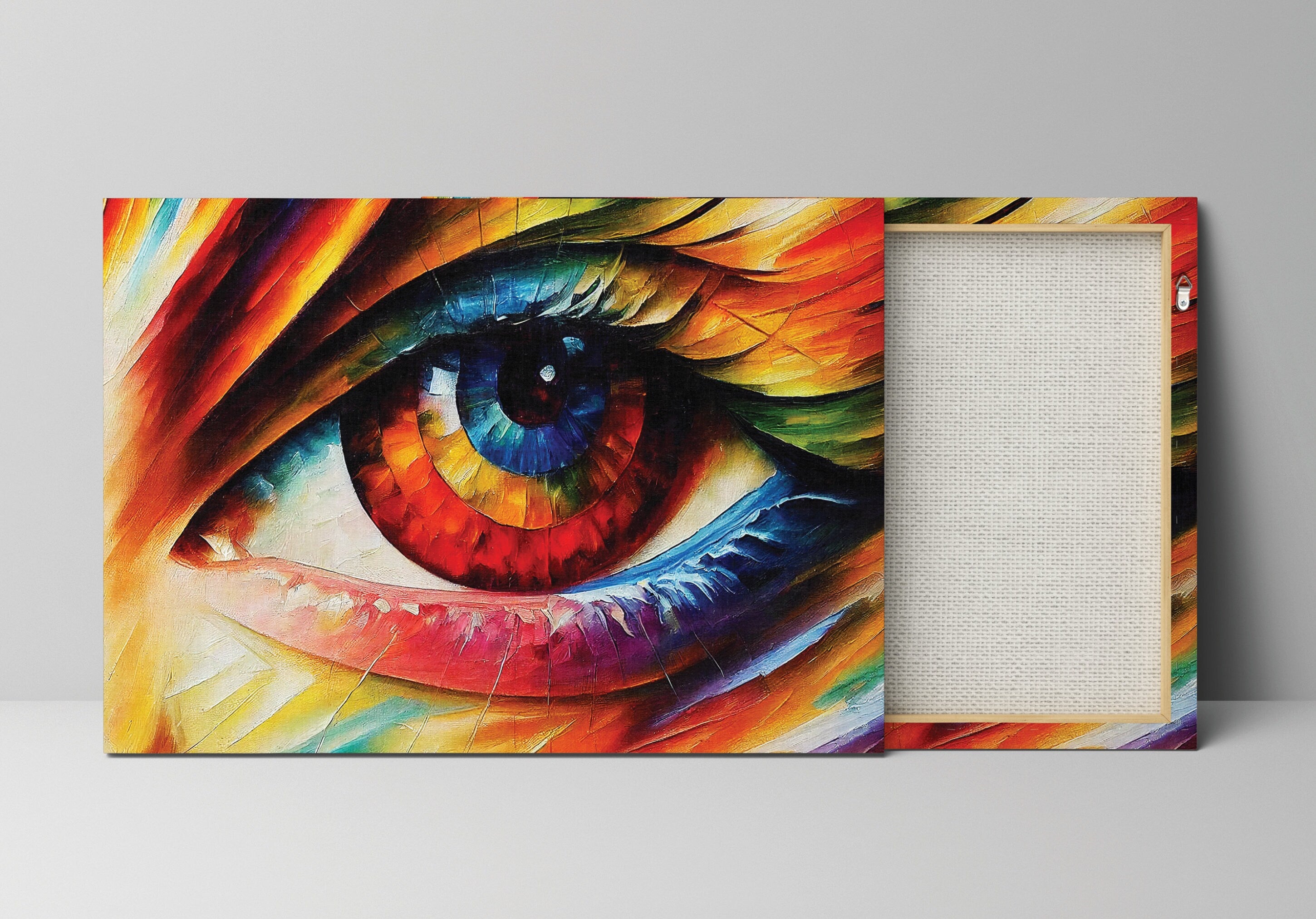 Eye Canvas Print – Vibrant Colorful Art on Large Gallery Ready Canvas