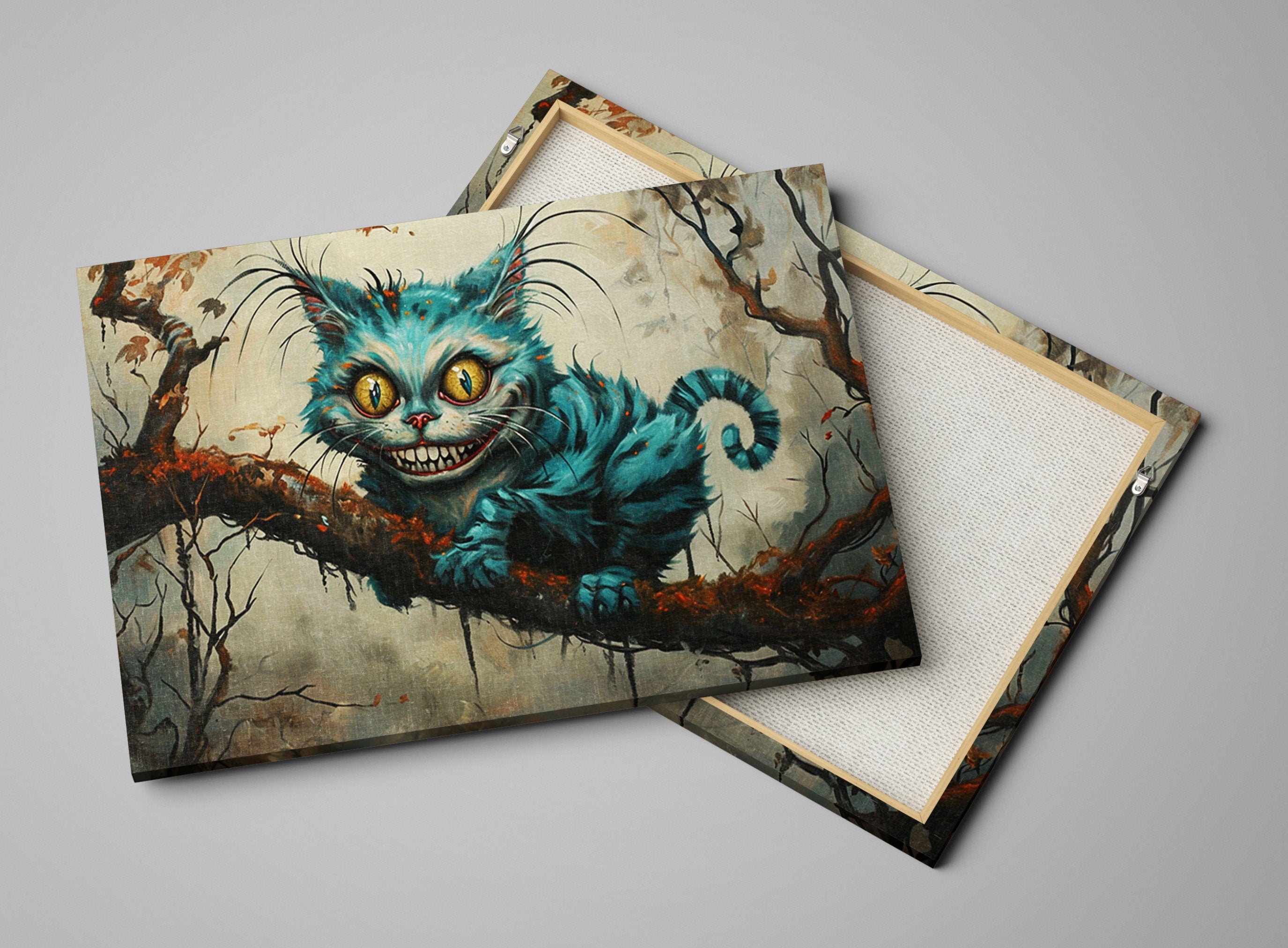 Cheshire Cat Wall Art - Gallery Wrapped Canvas Print with Scratch Resistant Coating