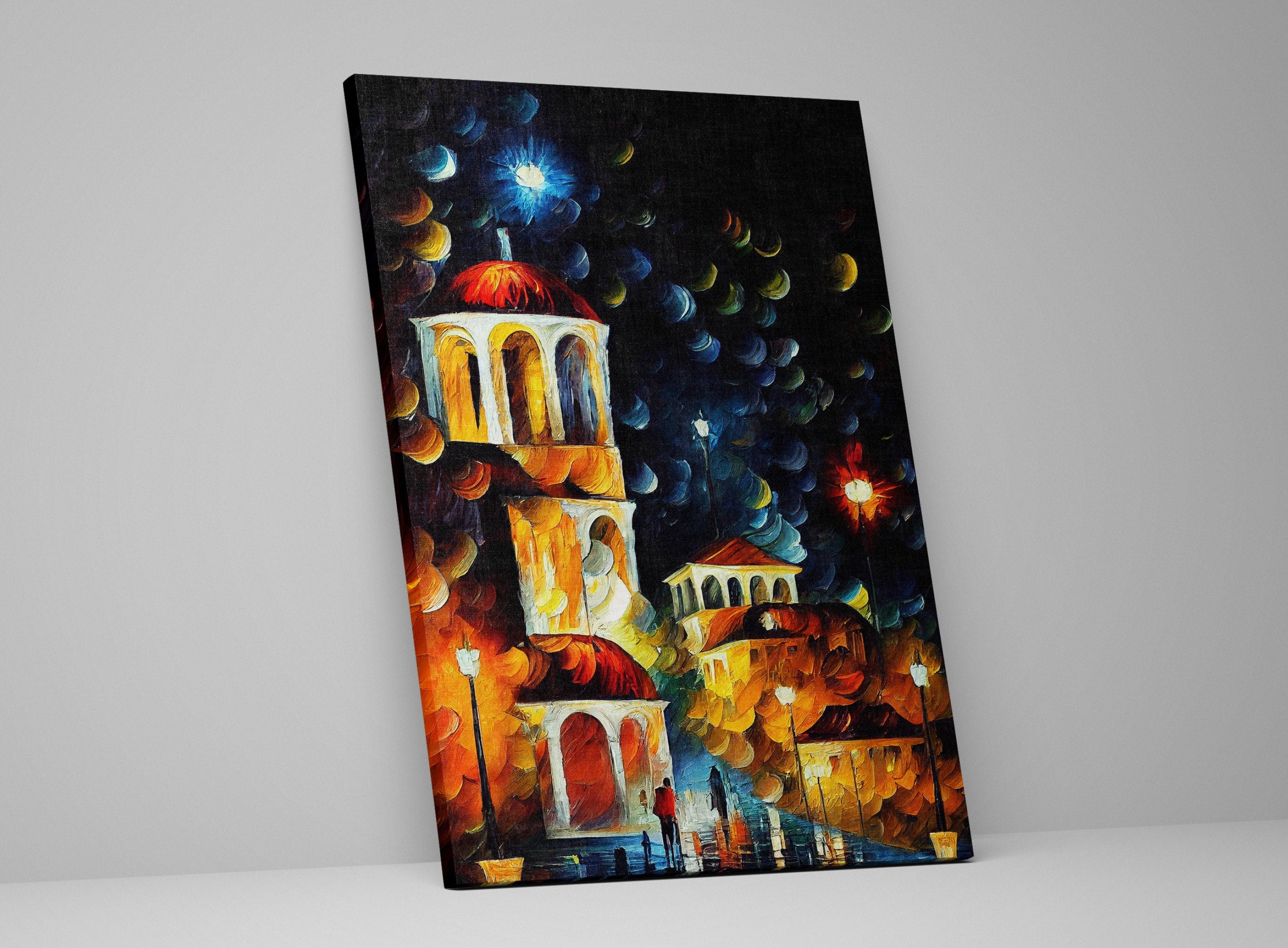 Athens Greece Canvas – High Quality Canvas Art Reproduction With Wooden Frame