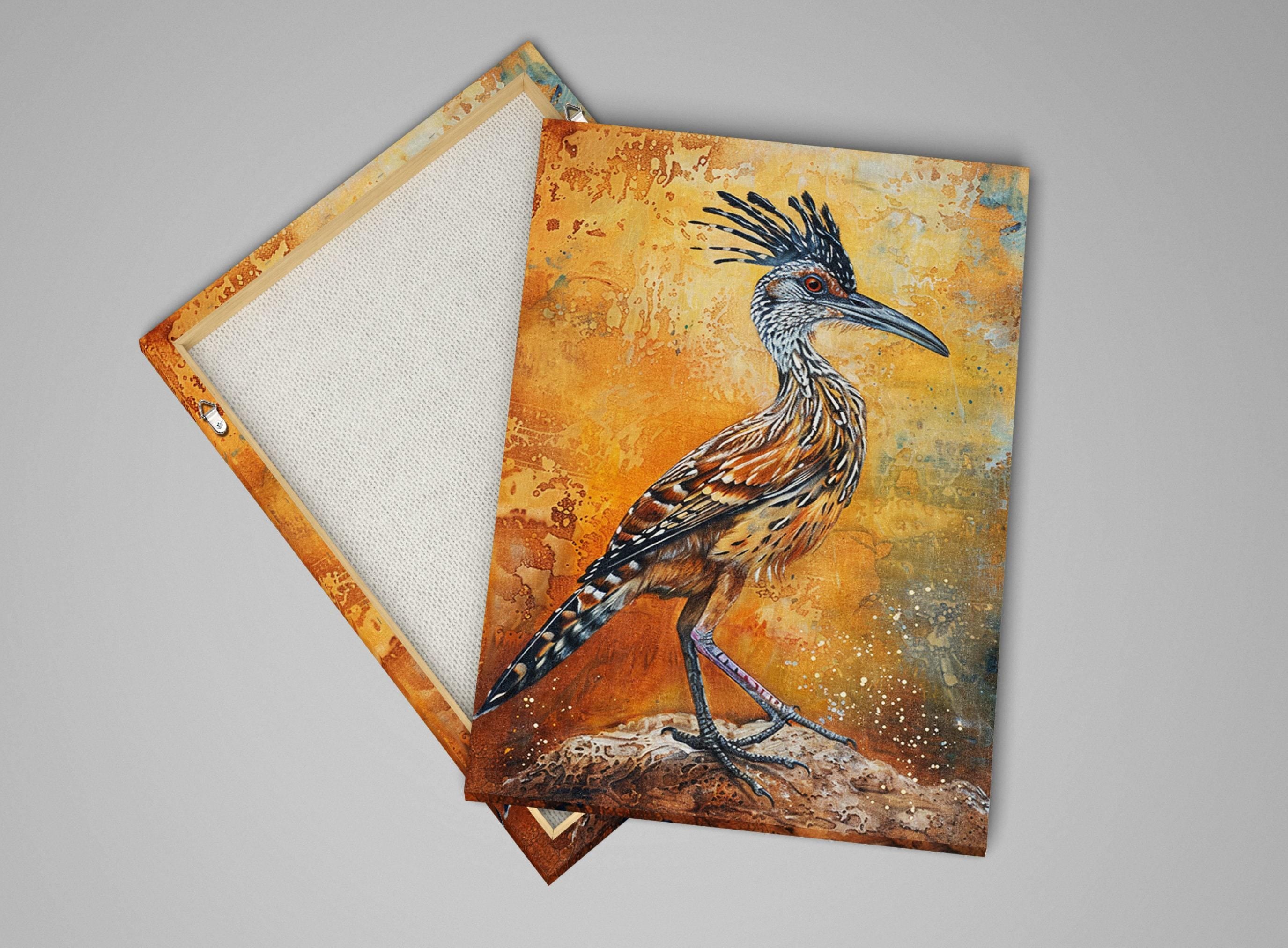 Roadrunner Canvas Art – Southwestern Wall Art | Large Gallery Wrapped Canvas Print