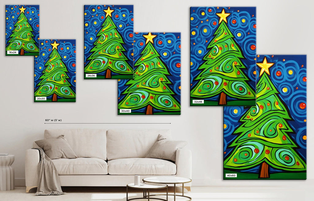 Christmas Canvas Art - Vibrant Holiday Wall Art | Gallery Wrapped Canvas Print