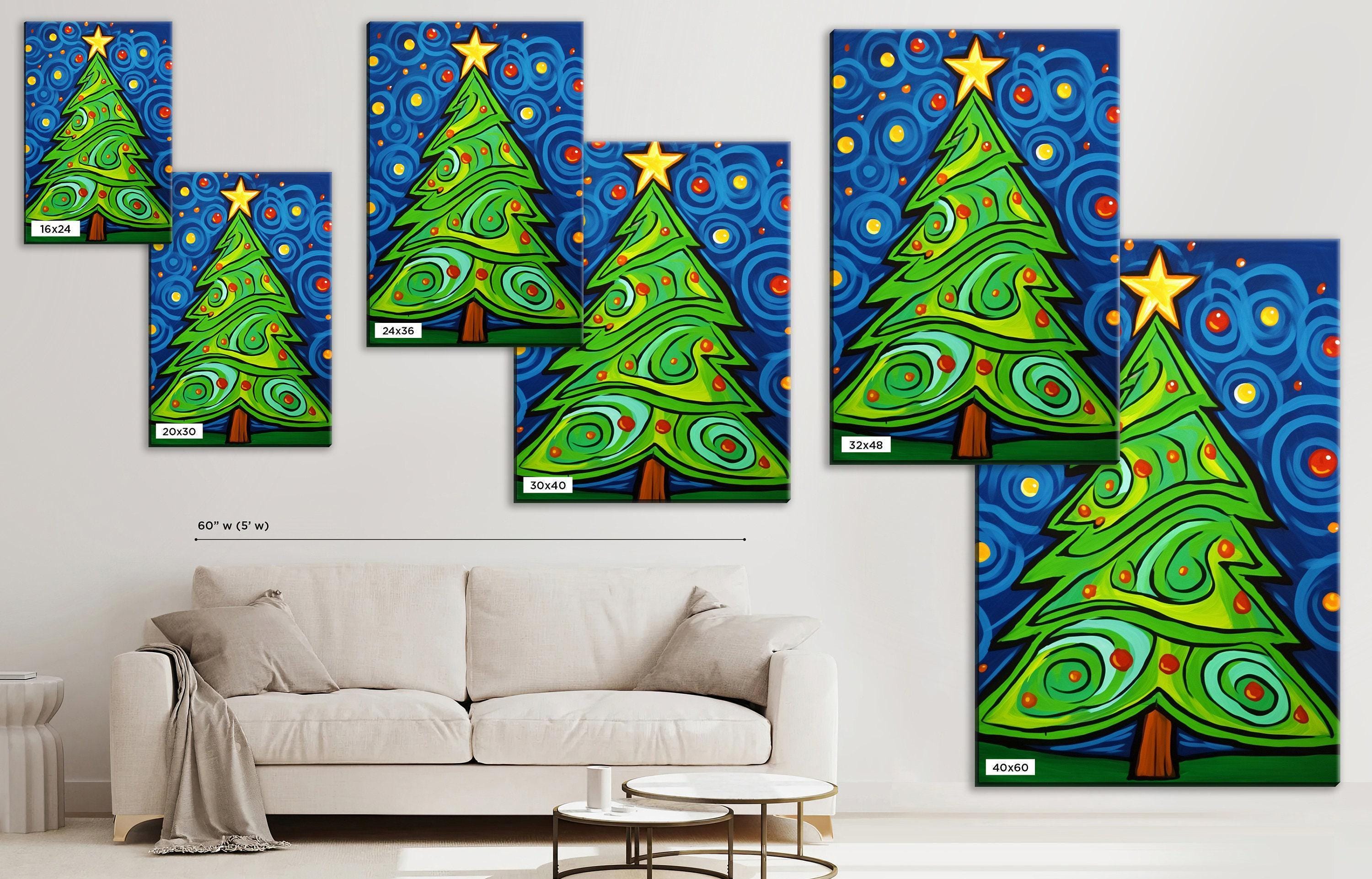 Christmas Canvas Art - Vibrant Holiday Wall Art | Gallery Wrapped Canvas Print