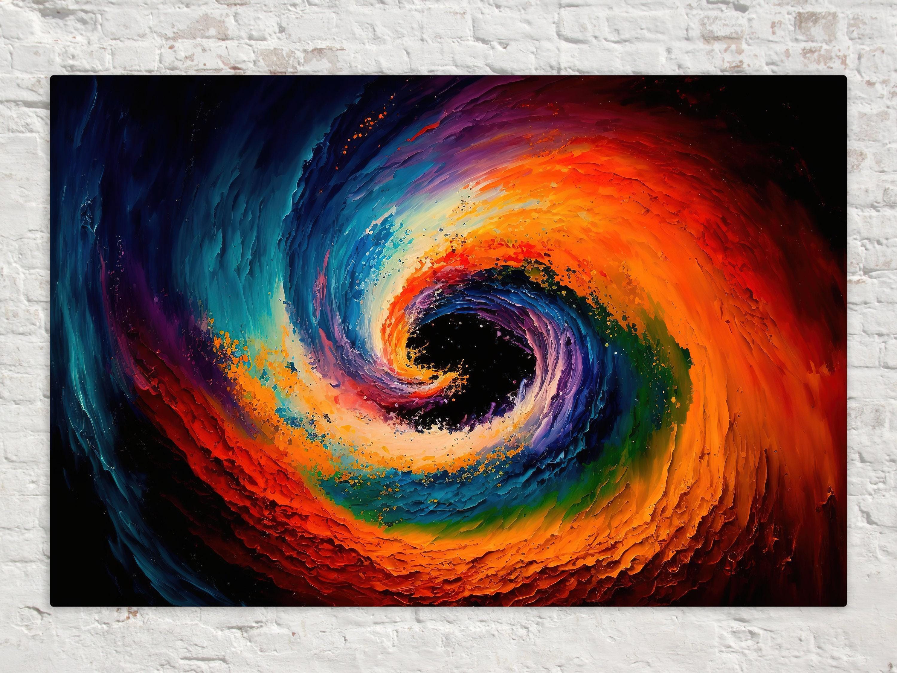 Black Hole Canvas – Outer Space Art Giclée Print | Gallery Wrapped, Ready to Hang