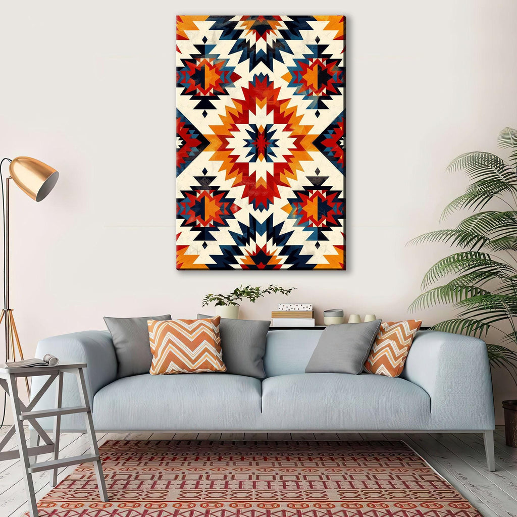 Southwestern Native American Wall Art – Ganado Print Canvas | Extra Large Gallery Wrapped