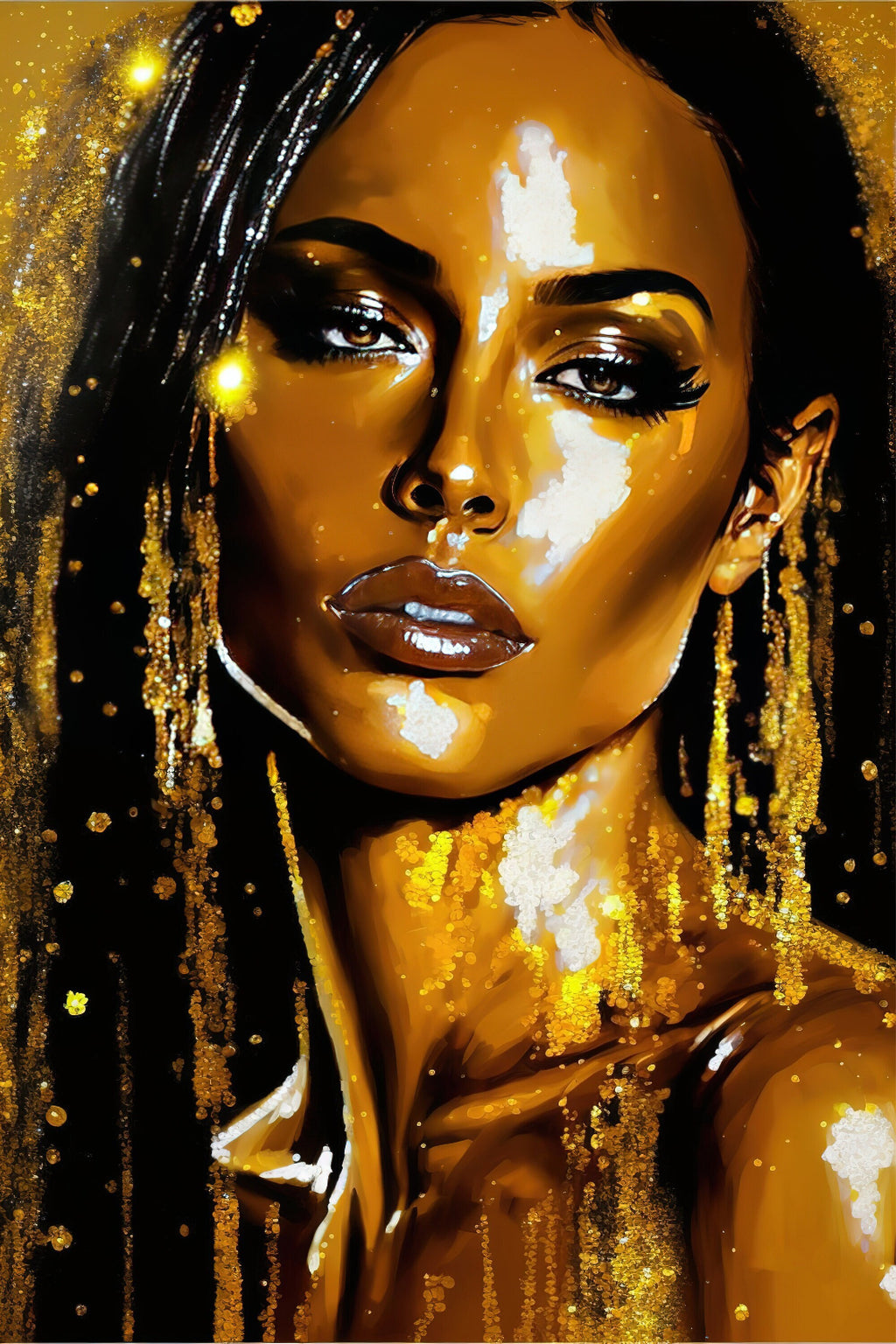 Black Female Art - Vibrant African American Canvas | Gallery Ready Wall Decor