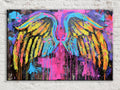 Colorful Angel Wings Art – Extra Large Pop Art Canvas | Gallery Wrapped Print