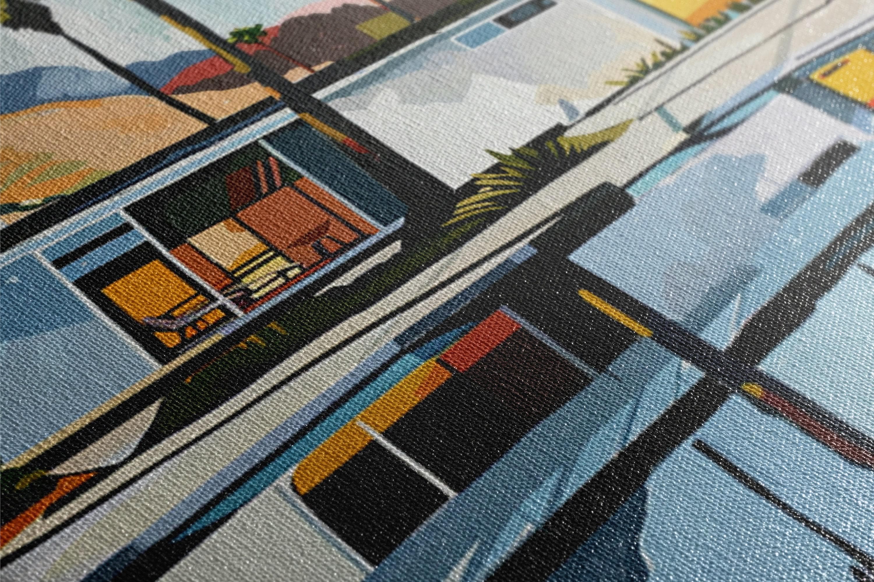 Retro Palm Springs Art - Mid-Century Modern Print | Gallery Wrapped Canvas Ready to Hang