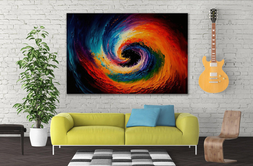 Black Hole Canvas – Outer Space Art Giclée Print | Gallery Wrapped, Ready to Hang